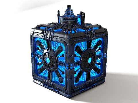 Energy Cube 02 PBR 3D Model