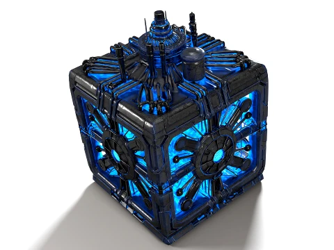 Energy Cube 02 PBR 3D Model