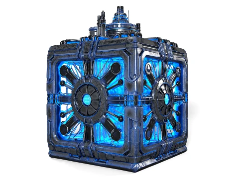 Energy Cube 02 PBR 3D Model