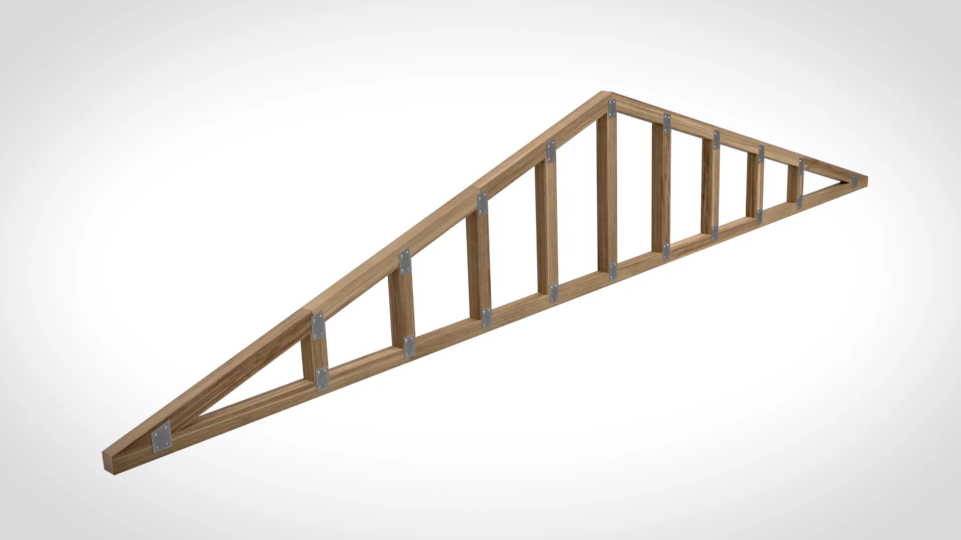 Wooden Truss Gable End PBR 3D Model .c4d .max .obj .3ds .fbx .stl .blend 