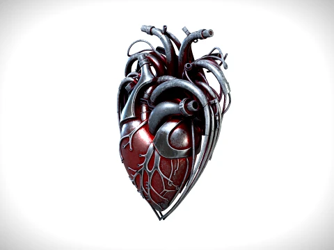 Cyber Heart 01 PBR 3D Model