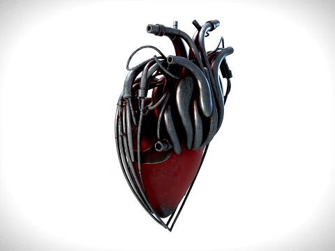 Cyber Heart 01 PBR 3D Model