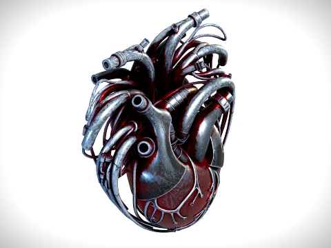 Cyber Heart 01 PBR 3D Model