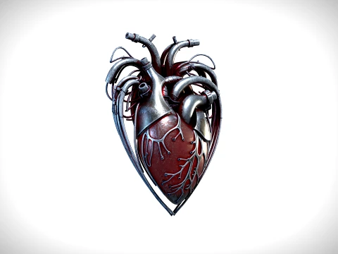 Cyber Heart 01 PBR 3D Model