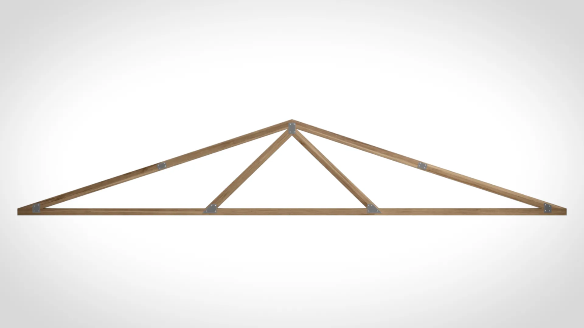 Wooden Truss Simple Fink PBR 3D Model .c4d .max .obj .3ds .fbx .stl .blend 