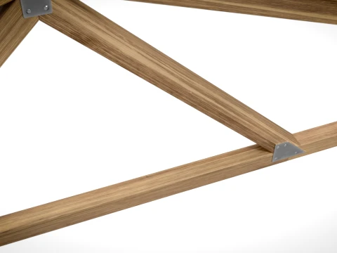Wooden Truss Simple Fink PBR 3D Model