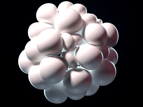 Bubbles Logo Revealer Alembic 3D Model