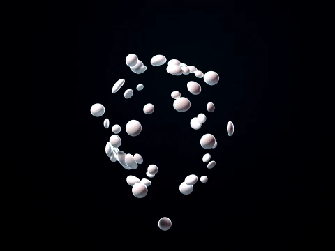 Bubbles Logo Revealer Alembic 3D Model