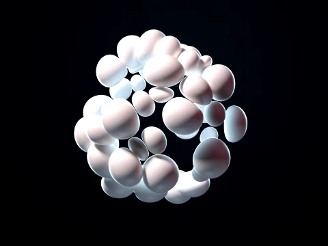 Bubbles Logo Revealer Alembic 3D Model