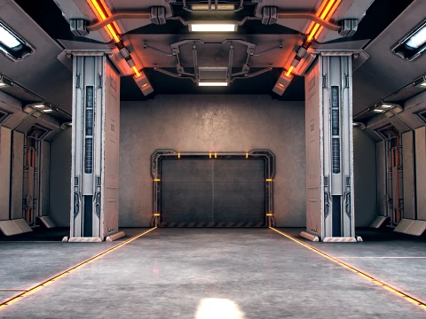 Hangar 09 PBR 3D Model