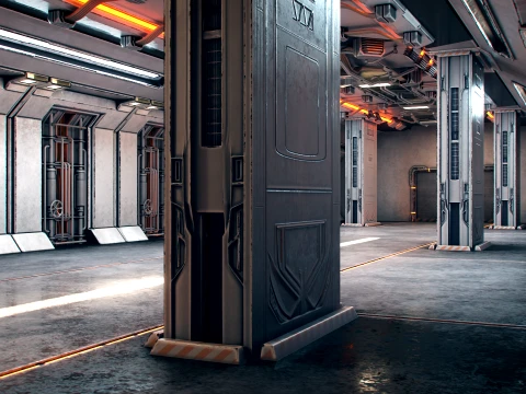 Hangar 09 PBR 3D Model