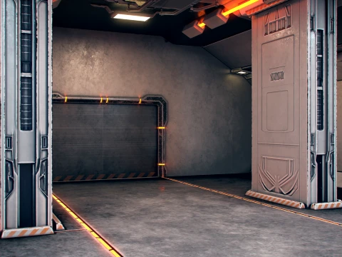 Hangar 09 PBR 3D Model