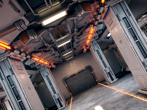 Hangar 09 PBR 3D Model