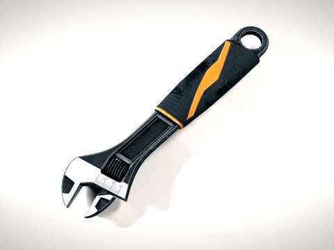 Adjustable Wrench 01 PBR 3Dモデル
