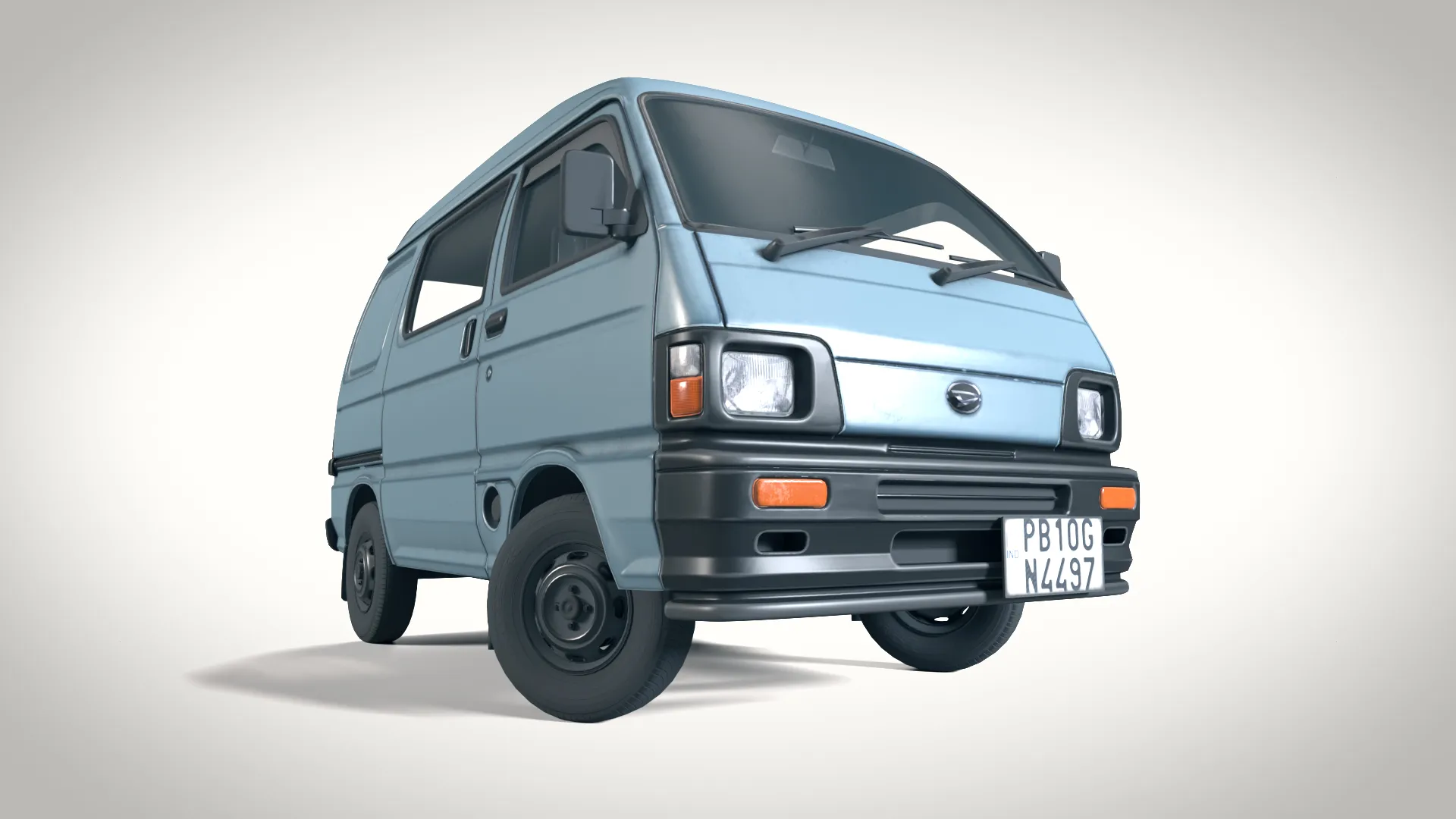 Hijet minivan PBR 3D Model .c4d .max .obj .3ds .fbx .stl .blend 