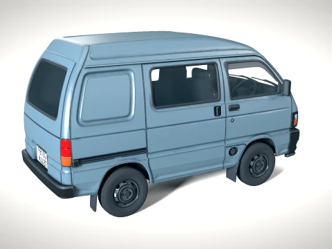 Hijet minivan PBR 3D Model