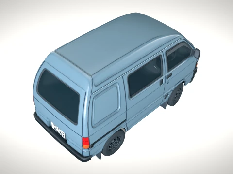 Hijet minivan PBR 3D Model