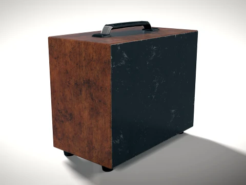 Old Radio 02 PBR 3D Model