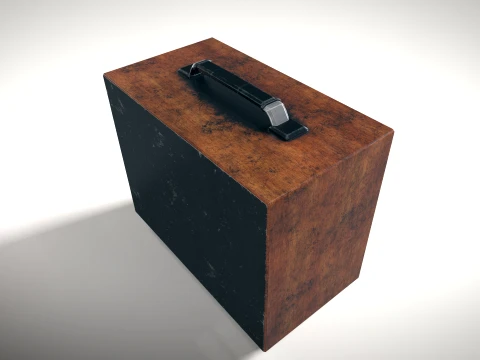 Old Radio 02 PBR 3D Model