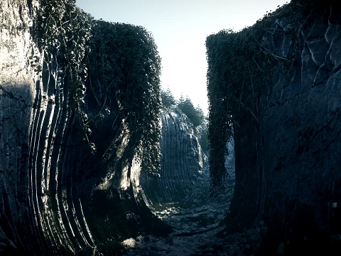Canyon 01 PBR Scene 3D Model