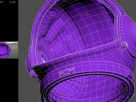 Space Helmet 02 PBR 3D Model
