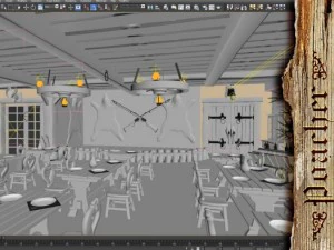 poacher banquet restaurant 3D Model