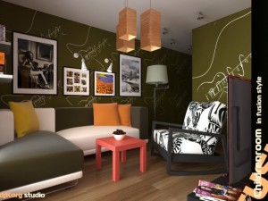 childrenroom in fusion style 3D Model