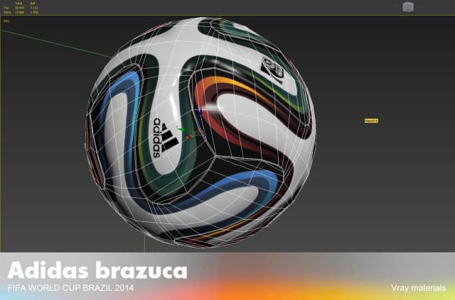 adidas brazuca world cup 2014 ball 3D Model in Sports Equipment