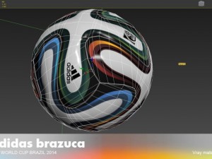 adidas brazuca world cup 2014 ball 3Dモデル