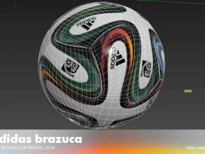 adidas brazuca world cup 2014 ball 3D Model
