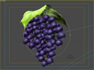 bunch of grapes Model 3D