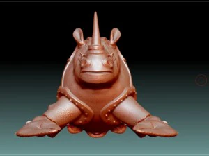stl crayfish with rhino head statue 3D Print Model