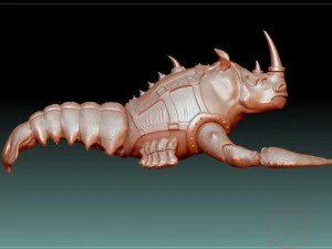 stl crayfish with rhino head statue 3D Print Model