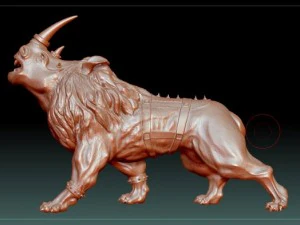 stl lion with rhino head statue 3D Print Model