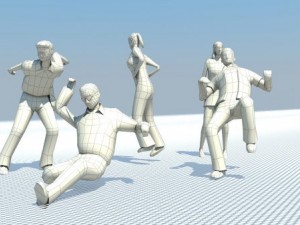 people casual rigged lowpoly set 3D Model