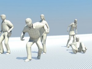 people casual rigged lowpoly set 3D Model