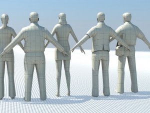 people casual rigged lowpoly set 3D Model