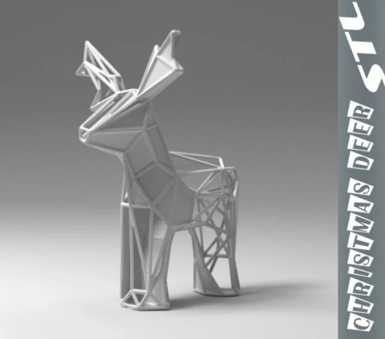 reindeer stl 3D Model .c4d .max .obj .3ds .fbx .stl .blend 