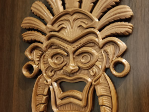 Tribal wall mask decoration Modèles 3D en vedette