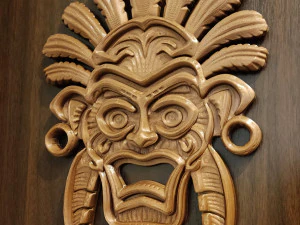 Tribal wall mask decoration 3D Print Model