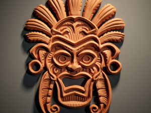 Tribal wall mask decoration Modèles 3D en vedette