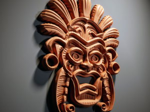 Tribal wall mask decoration Modèles 3D en vedette
