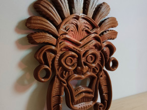 Tribal wall mask decoration Modèles 3D en vedette