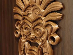 Tribal wall mask decoration Modèles 3D en vedette