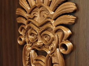 Tribal wall mask decoration 3D Print Model