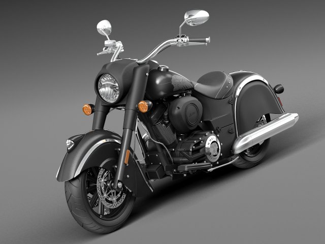 Indian Chief Dark Horse 2016 3D Model .c4d .max .obj .3ds .fbx .stl .blend 