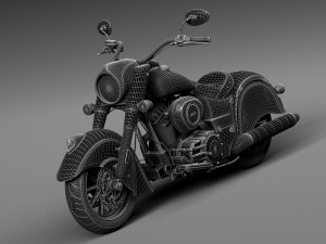 Indian Chief Dark Horse 2016 3D Model