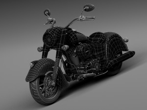 Indian Chief Dark Horse 2016 3D Model