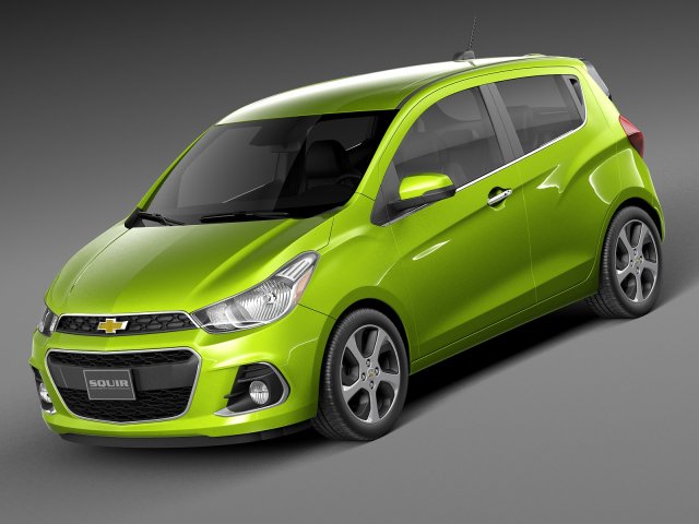 Chevrolet Spark 2016 Modelo 3D .c4d .max .obj .3ds .fbx .stl .blend 