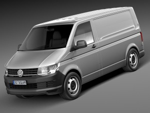 Volkswagen Transporter Panel Van T6 2016 Modello 3D